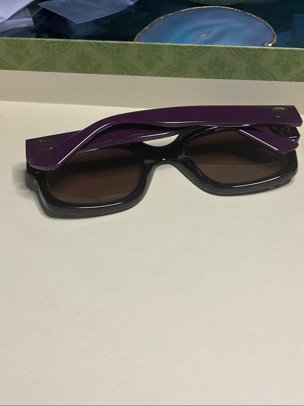 Gucci Tortoiseshell Square Sunglasses with Brown Lenses - Picture 7 of 10